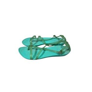 Crocs Sandals Blue Women 9 Gladiator Isabella